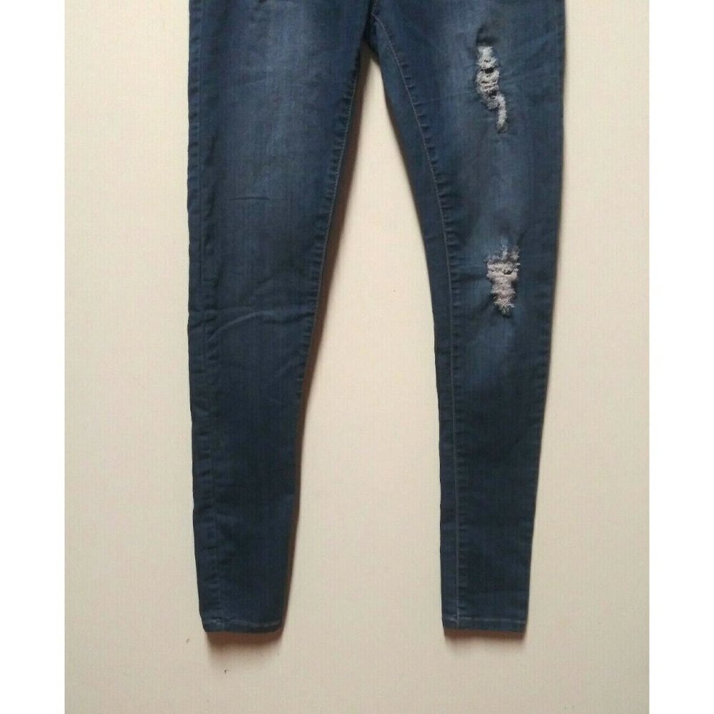 Celebrity Pink Womens Jeans blue distressed Waist 25 skinny ripped stretch EUC - Picture 5 of 8